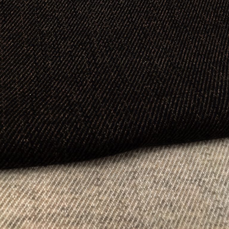 Two fabric textures, Fine-Gauge Twin-Rail Diagonal Twill Mélange Fabric